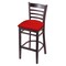 Holland Bar Stool Co 30" Bar Stool, Dark Cherry Finish, Canter Red Seat 314030DC011 - alternate 1